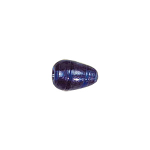 Blue Stone Striped Glass Beads 3723