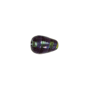 Blue Stone Striped Glass Beads 3724