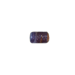 Blue Stone Striped Glass Beads 3732