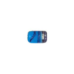 Blue Stone Striped Glass Beads 3734