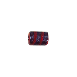 Blue Stone Striped Glass Beads 3735