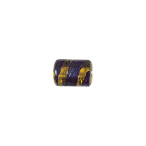 Blue Stone Striped Glass Beads 3738