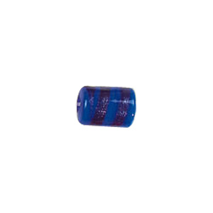 Blue Stone Striped Glass Beads 3744