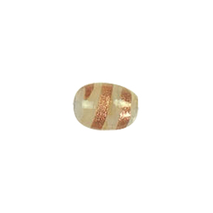 Pastel Gold stone Striped Glass Beads 3758