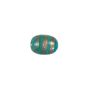 Pastel Gold stone Striped Glass Beads 3759