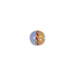 Feathered stripe decorated Lampworked Glass Beads 4115