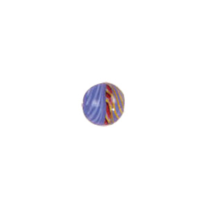 Feathered stripe decorated Lampworked Glass Beads 4119