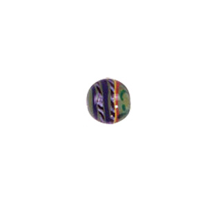 Feathered stripe decorated Lampworked Glass Beads 4121
