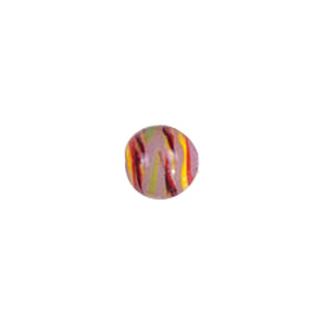 Feathered stripe decorated Lampworked Glass Beads 4123