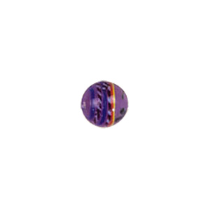 Feathered stripe decorated Lampworked Glass Beads 4125