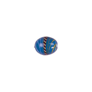 Feathered stripe decorated Lampworked Glass Beads 4137