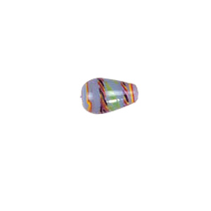 Feathered stripe decorated Lampworked Glass Beads 4145