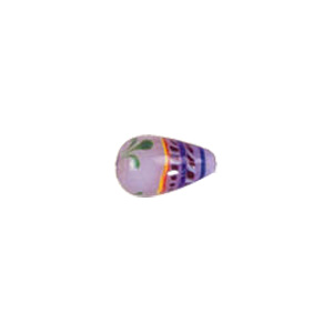 Feathered stripe decorated Lampworked Glass Beads 4148