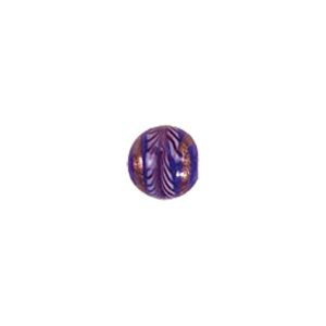 Feathered stripe decorated Lampworked Glass Beads 4156