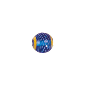 Feathered stripe decorated Lampworked Glass Beads 4163