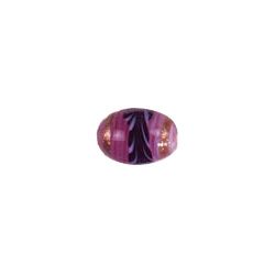 Feathered stripe decorated Lampworked Glass Beads 4178