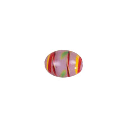 Feathered stripe decorated Lampworked Glass Beads 4179