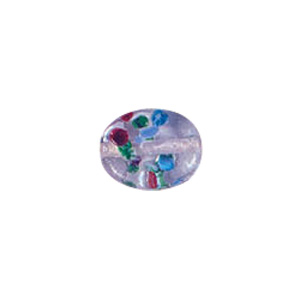 2 tone spotted Glass Beads 4198