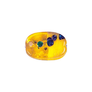 2 tone spotted Glass Beads 4201