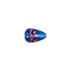 Gold band w or swirly design Lampworked Glass Beads 4219