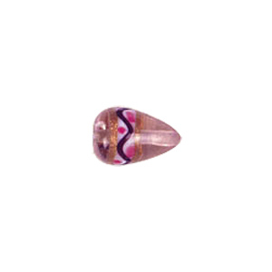 Gold band w or swirly design Lampworked Glass Beads 4220