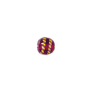 Twisted stripes raised Lamp Glass Beads 4225