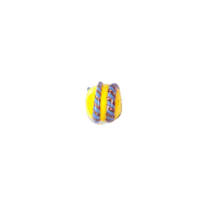 Twisted stripes raised Lamp Glass Beads 4226