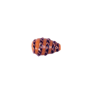 Twisted stripes raised Lamp Glass Beads 4241