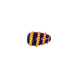 Twisted stripes raised Lamp Glass Beads 4242