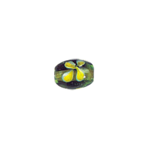Flower design Lampworked Glass Beads 4282