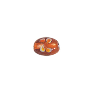 Flower design Lampworked Glass Beads 4289