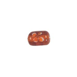 Flower design Lampworked Glass Beads 4301