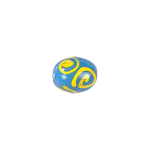 Swirly Lampworked Glass Beads 4379