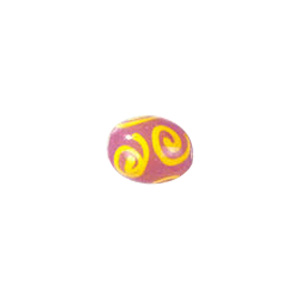 Swirly Lampworked Glass Beads 4381