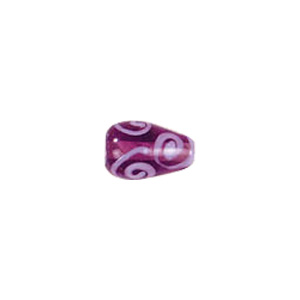 Swirly Lampworked Glass Beads 4383