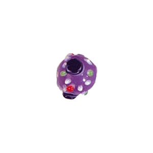 Multi layered Bumpy Beads with dots and swirls Lampworked Glass Beads 4440