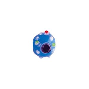 Multi layered Bumpy Beads with dots and swirls Lampworked Glass Beads 4441