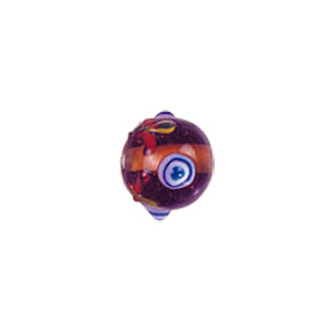 Multi layered Bumpy Beads with dots and swirls Lampworked Glass Beads 4442