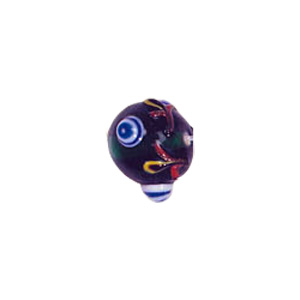 Multi layered Bumpy Beads with dots and swirls Lampworked Glass Beads 4443