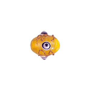 Multi layered Bumpy Beads with dots and swirls Lampworked Glass Beads 4448