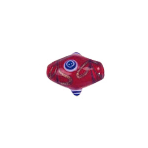 Multi layered Bumpy Beads with dots and swirls Lampworked Glass Beads 4457