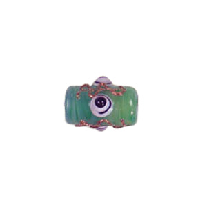 Multi layered Bumpy Beads with dots and swirls Lampworked Glass Beads 4472