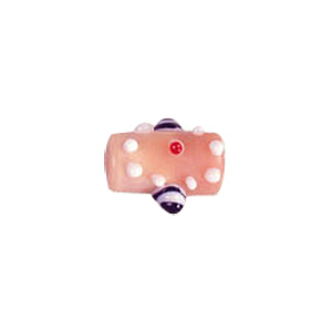 Multi layered Bumpy Beads with dots and swirls Lampworked Glass Beads 4476