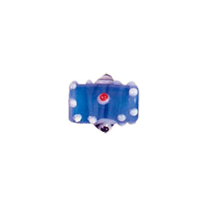 Multi layered Bumpy Beads with dots and swirls Lampworked Glass Beads 4480