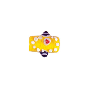 Multi layered Bumpy Beads with dots and swirls Lampworked Glass Beads 4481