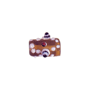 Multi layered Bumpy Beads with dots and swirls Lampworked Glass Beads 4489