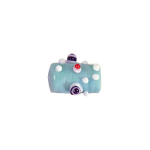 Multi layered Bumpy Beads with dots and swirls Lampworked Glass Beads 4490