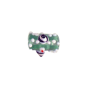 Multi layered Bumpy Beads with dots and swirls Lampworked Glass Beads 4491