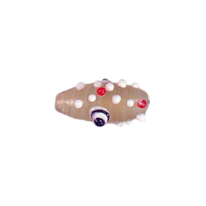 Multi layered Bumpy Beads with dots and swirls Lampworked Glass Beads 4493