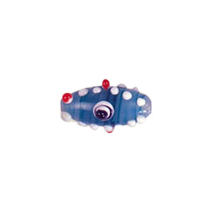 Multi layered Bumpy Beads with dots and swirls Lampworked Glass Beads 4494